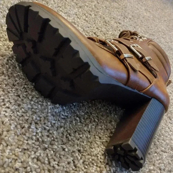 Analisa Block Heel Faux Leather Boots - Picture 3 of 6